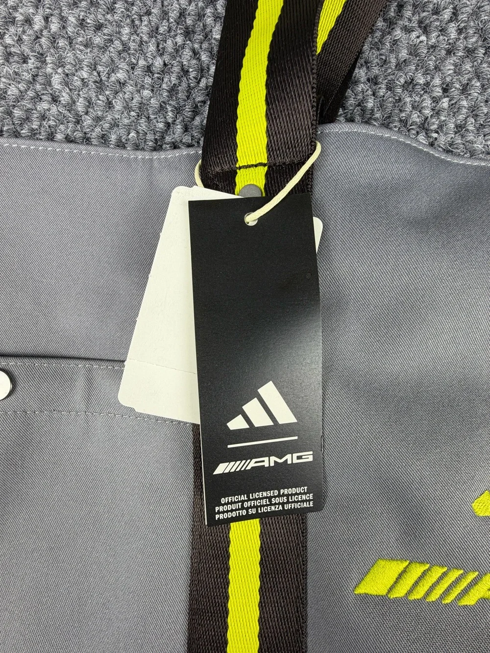 Adidas X Mercedes AMG Motorsports Tote Bag, Grey & Yellow * New With Tags